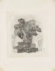 Gerani dentro un bicchiere by Giorgio Morandi, 1930, etching on paper India incollata, offered Dec 2023
