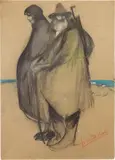 Lorenzo Viani, Viandanti, 1915, mixed media on cardboard