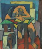 Felice Casorati, Lettrice addormentata (con testa)