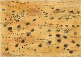 Paesaggio dalmata by Zoran Mušič, 1958, gouache on paper applicata on canvas, offered Dec 2023