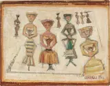 Massimo Campigli, Passeggiata, 1956, oil on canvas
