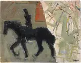 Mario Sironi, Il cavallo stanco, 1947, oil on canvas