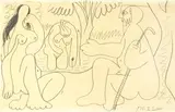 Pablo Picasso, Les déjeuneurs, 1961, pencil on paper