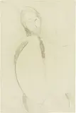 Amedeo Modigliani, Ritratto di Léopold Zborowski, 1917, pencil on paper