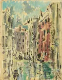 Filippo de Pisis, Rio a Santa Maria Formosa, 1947, oil on canvas