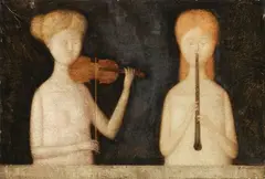 Antonio Bueno, Il concerto, oil on masonite