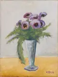 Ottone Rosai, Vaso con fiori, 1956, oil on canvas