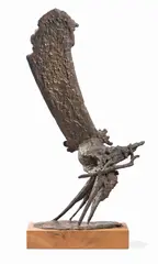 Foglia di passo by Quinto Ghermandi, 1973, scultura in bronze, offered Dec 2023