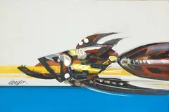 Alejandro Obregón, Barracuda, oil on panel