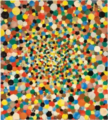 Davide Nido, Coriandoli in festa, 2002, resina and acrylic on canvas