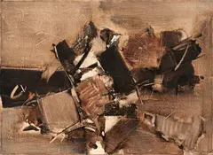 Yannis Spyropoulos, Tempi N. 2, 1961, oil on canvas