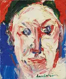 Bengt Lindström, Portrait d'homme, oil on canvas