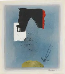 Senza titolo by Giuseppe Santomaso, 1987, mixed media on card applicato on canvas, offered Dec 2023