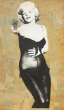 Roberto Crippa, La mia Marilyn, 1964, collage on panel