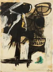 Senza titolo by Afro Basaldella, 1962, mixed media on paper applicata on canvas, offered Dec 2023