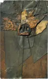 Roberto Crippa, Animale totemico, 1962, sughero and collage on panel