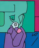 Valerio Adami, Playback, 1971, acrylic on canvas