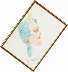 Luigi Ontani, Giàcasanova, 2002, watercolour on paper