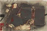 Antoni Tàpies, Materia rote negra y roja, 1971, oil and mixed media on canvas