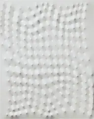 Superficie bianca by Enrico Castellani, 1995, acrylic on canvas, offered Dec 2023