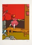 Valerio Adami, Senza titolo, lithograph a colori