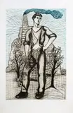 Sandro Chia, Senza titolo, lithograph a colori