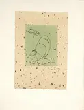 Max Ernst, Oiseau mère, 1972, etching and acquatinta con interventi a mano