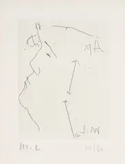 Mikhail Larionov, Senza titolo, etching on paper