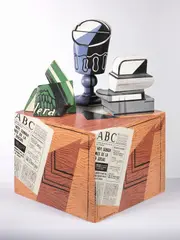 Equipo Cronica, Café, copa y puro, 1973, Scultura in legno