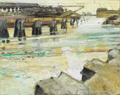 Giovanni Frangi, Attracco 19, 1997, oil on canvas