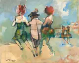 Un lieto arresto by Mino Maccari, 1964, oil on canvas board, offered Dec 2023