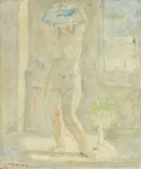 Francesco De Rocchi, Nudo, 1952, oil on canvas board
