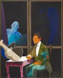 Antonio Fomez, Il musicista, oil on canvas