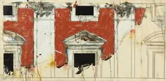 Senza titolo by Alessandro Reggioli, mixed media on paper applicata on canvas, offered Dec 2023