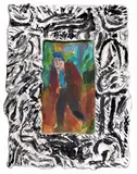 Sandro Chia, Senza titolo, mixed media on paper
