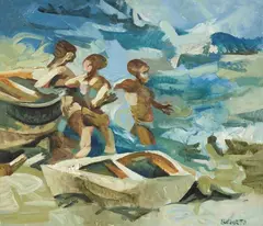 Enzo Benedetto, Marina, oil on canvas