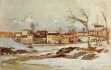 Luigi Cima, Disgelo a Villa di Villa, 1920, oil on canvas
