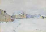 Toni Piccolotto, Neve, oil on faesite