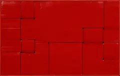 Armando Marrocco, Intreccio, 1965, enamel on cardboard ondulato