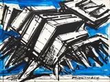 Vinicio Berti, Progetto ABH, 1973, oil on canvas