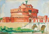 Rodolfo Marma, Castel Sant'Angelo, 1975, oil on canvas