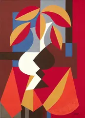 Léon Gischia, Nature morte, 1970, acrylic on card