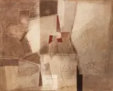 Felice Canonico, Terra Santa, 1971, oil and mixed media on canvas