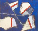 Felice Canonico, Frontiera, mixed media on canvas