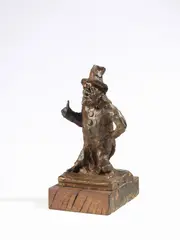 Antonio Ligabue, Domatore gobbo, autoritratto, 1940, scultura in bronze