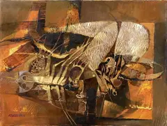 Giuseppe De Gregorio, Natura morta del pescatore, oil on canvas