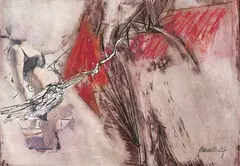 Paolo Baratella, Senza titolo, 1964, mixed media on paper