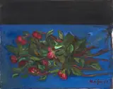 Mario Mafai, Rose rosse, 1959, oil on canvas