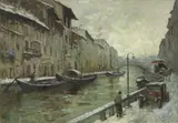 Giuseppe Solenghi, Naviglio sotto la neve