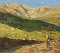 Italo Mus, Paesaggio montano, oil on canvas